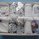 Lovely Design Soft Fabric 6pcs Baby Gift Set Newborn Baby Girls Clothes Packing In Gift Box