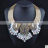 F20001N European Style Charm Necklace Water Drop Pattern Flower Necklace thumbnail-1