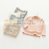 S60640B 2017 Girls T-shirt Lovely Kids Clotehs Cotton Print Animal Ears Long Sleeves Children T-shirt thumbnail-3