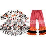 Halloween Fall Clothing Girls Clothes Wholesale Boutique Childrens Ruffle Baby Clothes thumbnail-2