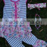 Baby Girls Top Pant Sets Heart Top and Pant Outfits Valentines Boutique Outfits With Matching Hair Bows and Chunky Necklace Set thumbnail-1