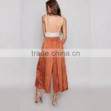 Newest Spring Summer Satin Wide Leg Floaty Pants for Women thumbnail-4