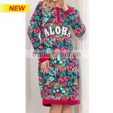 CUSTOM WHOLESALE TOP DESIGN WINTER FANCY COUPLE NIGHTDRESS POLYESTER COTTON ARABIC WOMEN NIGHT GOWNS thumbnail-3