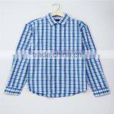 2016 latest design cotton men shirts design concise plaid long sleeve shirts for OEM