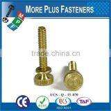 Made in Taiwan Metric Coarse Brass Round Head Metric Knob Black Oxide Stainless Steel Gibraltar Knurled Thumb Screw thumbnail-3