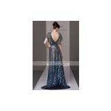 Sell Coniefox Blue Flouncing Sleeves Sequins Glittering Dresses Evening Dress 81283 thumbnail-3