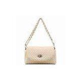 White Rectangle Mini PU Chain Strap Handbag For Party With Twist Lock thumbnail-1