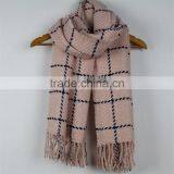 Women Winter Plaid Cashmere Scarf Warm Pashmina Scarf RL-241 thumbnail-5