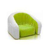 PVC Orange Inflatable Flocked Sofa With Logo Pringting 65 * 65CM 0.35mm Thickness