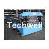 Custom Corrugated Panel Roof Sheet Roll Forming Machine With Coil Width 1000 / 1220 / 1250mm