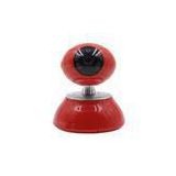Red 360 degree Smart Home IP Camera / house security camera with Embedded Linux OS