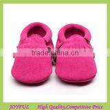 Wholesale Real Leather Suede Shoes Baby Moccasins With Tassels