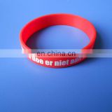 Wristband Bracelet, Wholesale Printed Custom Logo Silicone Bracelet Promotional Gifts