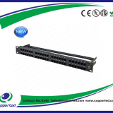 UTP 1U Cat.6A Patch Panel 48Port with back bar 110 or Dual Use IDC