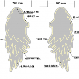 Customized Angel Wings 3D Clear Acrylic Led Neon Letters Sign Light Decoration Electronic Signs thumbnail-2