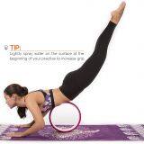 Anti Slip Yoga Pilates Gymnastics Natural Rubber Suede Yoga Mat Printed Mats With Carrying Strap - 2 in 1 Mat and Towel thumbnail-4