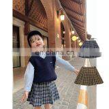 C1025/Custom Spring New High Quality Kids Clothing Girl's Casual Plaid Pleated Preppy Style Skirt thumbnail-6