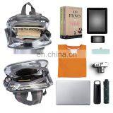 Heavy Duty Waterproof Clear PVC Backpack Transparent School Bag With Grey Trim thumbnail-5