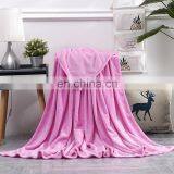 Custom Wholesale Coral Fleece Solid Color Air Conditioner Gift Blanket thumbnail-3