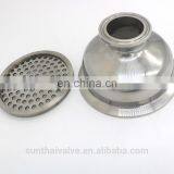 4" to 1.5" Hemispherical Reducers With Tri Clamp Filter Plate With Ring thumbnail-3