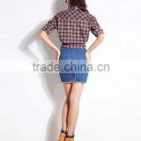 Classic Vintage Plaid Print Women Shirt thumbnail-3