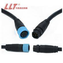 M12 5pin Waterproof Electr Connector Cable 2 3 4 5 6 7 8 Pin Push Lock Solder Led Light Connector thumbnail-2