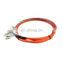 1.5M Fiber Optic Bundle Pigtail 50/125 62.5/125 OM1 OM2 OM43 OM4 LC/UPC FC/UPC 12cores multimode fiber optic pigtails