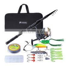 Amazon Hot Sale 2.1m Wholesale Fishing Combo Carbon Rod And Reel Accessories Rod Case Lure Set Freshwater Fishing Kit