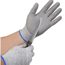 Cut Resistant Level 5 HPPE Liner PU Coated Anti Cut Gloves With EN388 4543C Bagloves thumbnail-5
