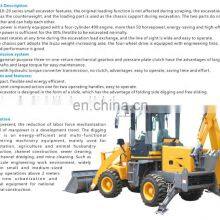 With Hydraulic Hammer HENGWANG Backhoe Loader 4*4 Wheel Digger Price thumbnail-3