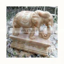 High Quality Marble Animal Statue Elephant Stone Carving thumbnail-1