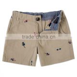 Childrens/Kids Boys' 7-10 Years Embroidered Glasses Chino Shorts