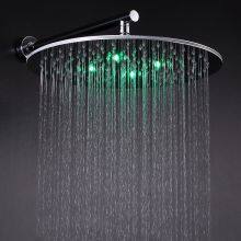Shower Set With 12inch Round LED Shower Head Showr Arm Bathroom Shower Sytem