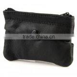 Zipper Pocket With Key Hook Cow Leather Key Case With Change Purse thumbnail-4