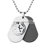 wholesale Plain Stainless Steel Double Dog Tag Necklace With Chain For Men, Dog Tag Necklaces can be customized pendants