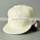 Latest Fashion Trend All Match Weave Design Plain Flat Brim Caps Blank Snapback thumbnail-3