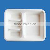 Disposable Coated Paper Tray With Compartment
