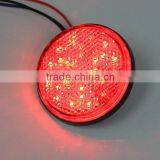 BJ-BL-002RR Round Red Lens Red LED Reflectors Brake Light for Universal Motorcycle ATV Scooter Bicycle thumbnail-2