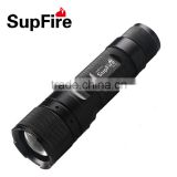 Waterproof T6 led focus zoomable camping power flashlight torch lamp
