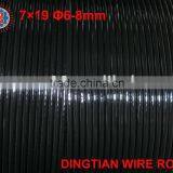 Vinyl Coated Galvanized Wire Rope 7*19