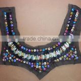 Durable most popular high collar beaded lace trimming