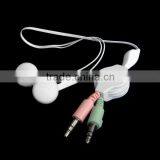 Gift Retractable Earphone for Computer/pc/laptop/mp3/mp4