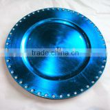 Plastic charger plate with stone wholesale