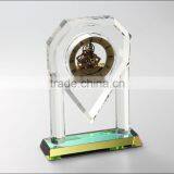 Europe Type Transparent Crystal Table Clock For Gift