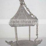 Metal Oval Hanging Bird Feeder W/chain