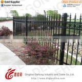 Double top rails decorative power coated wrought iron fence