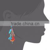 Fashion Jewelry Vintage Bohemian Ethnic Beautiful Colorful Tassel Dangle Earring thumbnail-6