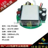 china soluxled led power supply with 60W 1800mA pass CE