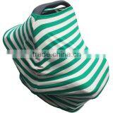 2016 Hot Selling Cuddle Soft Breathable Security Green Cotton Chevron Baby Tent Cover thumbnail-2