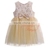 2016 Newest Summer Yellow Girls Baby Princess Dress With Bow Fluffy Girl Ball Gown Fashion Kids Clothes GD81126-18L